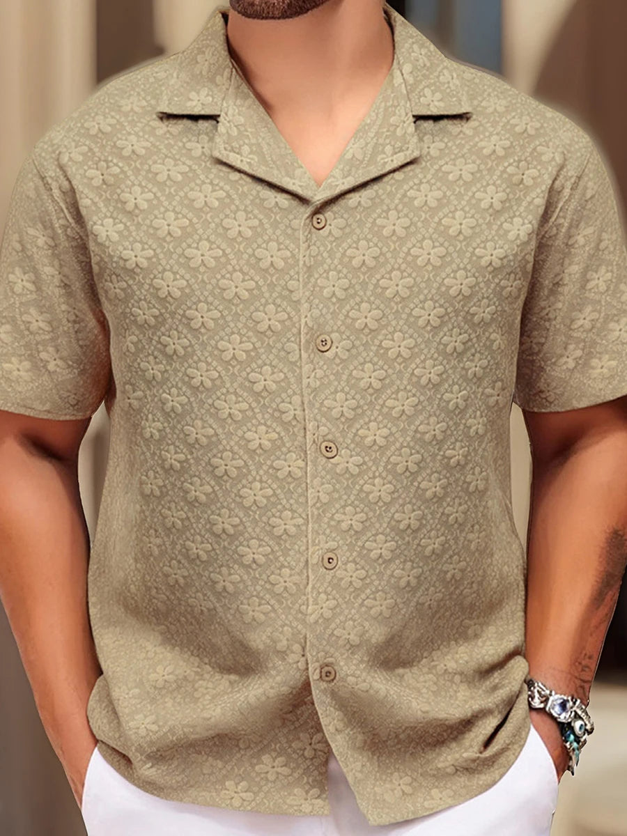 Floral Textured Button Down