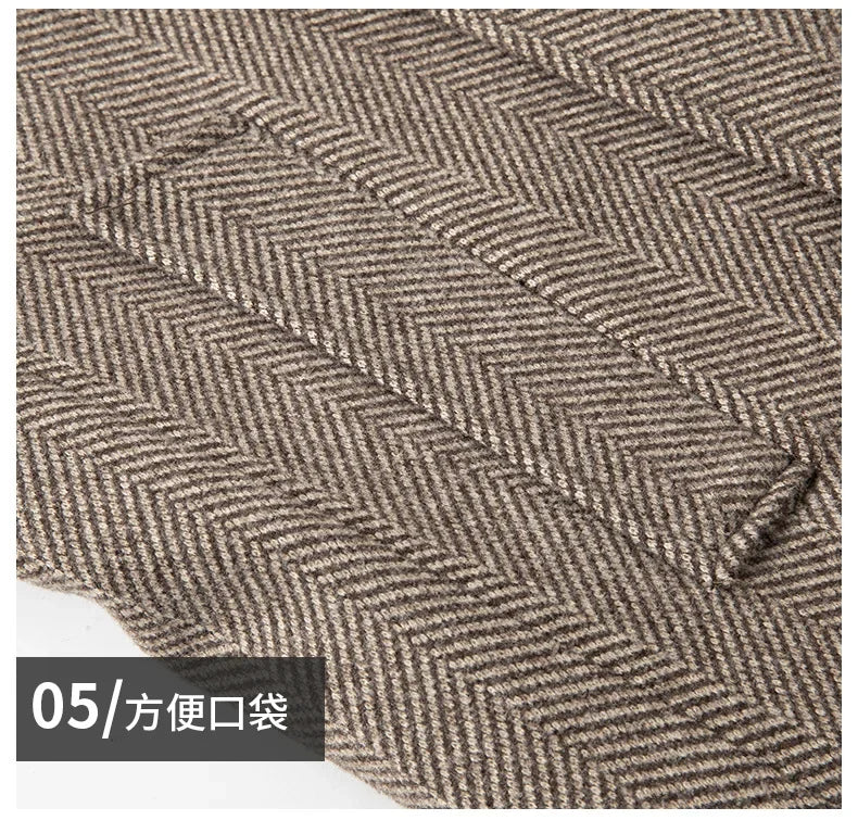 New Winter Men Double Breasted Business Casual Woolen Coats Cashmere Warm Trench Coats Long Jackets High Quality Male Overcoats