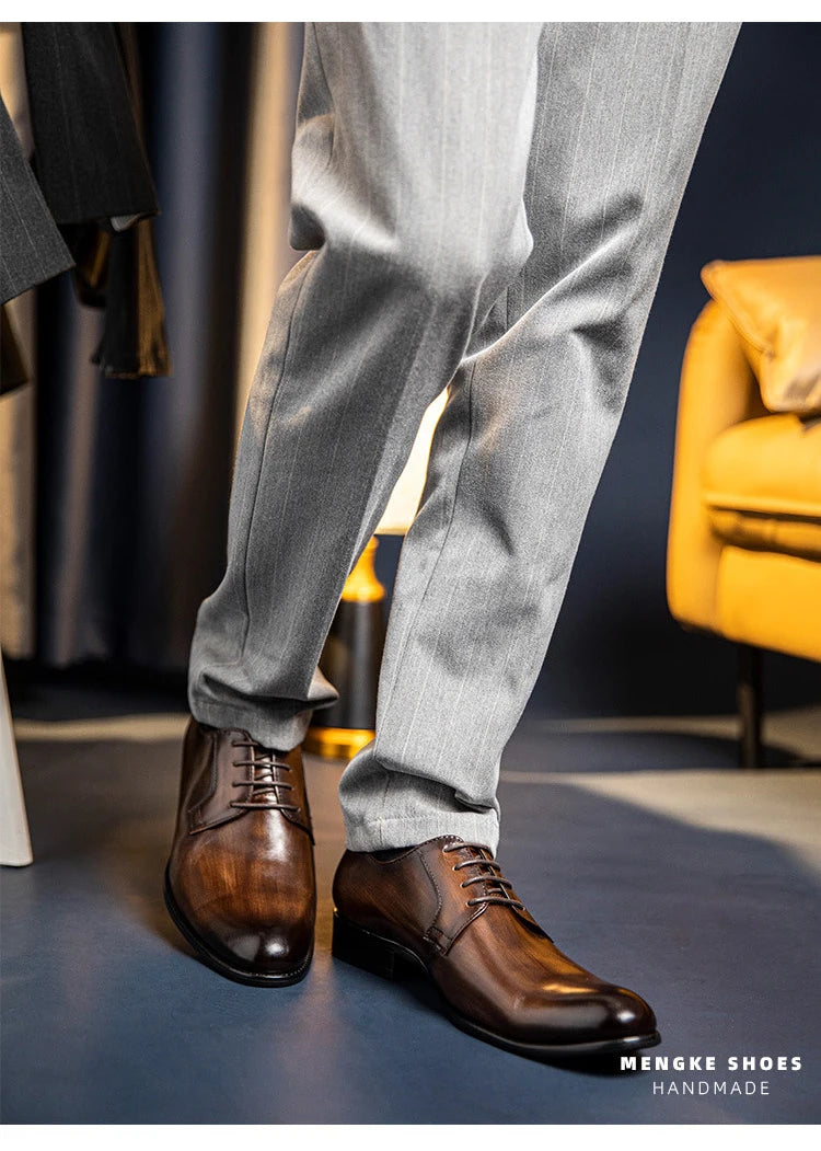 Nobilta Wood Pattern Derby Dress Shoes