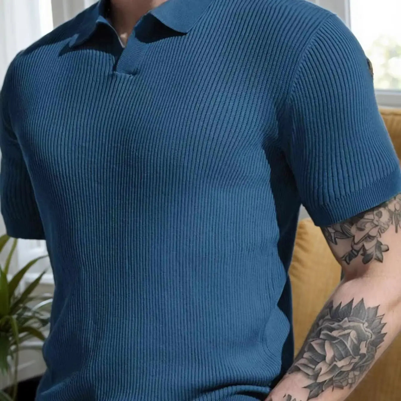 Ripple V-Neck Polo