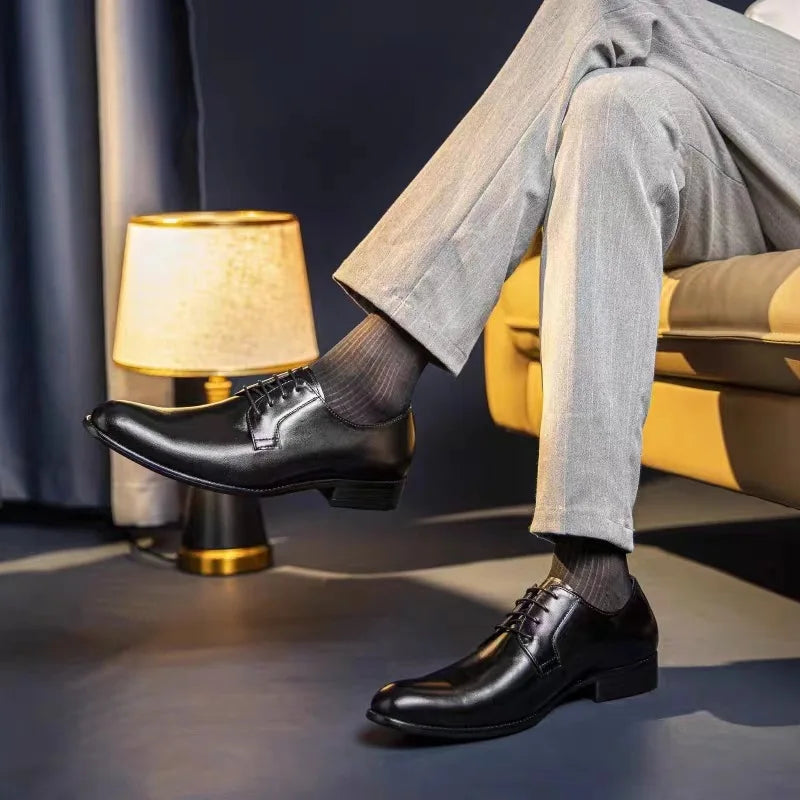 Nobilta Wood Pattern Derby Dress Shoes