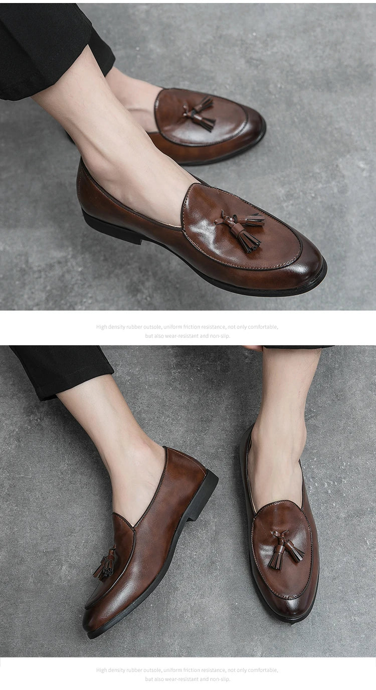 Men Formal Shoes Tassel Loafers