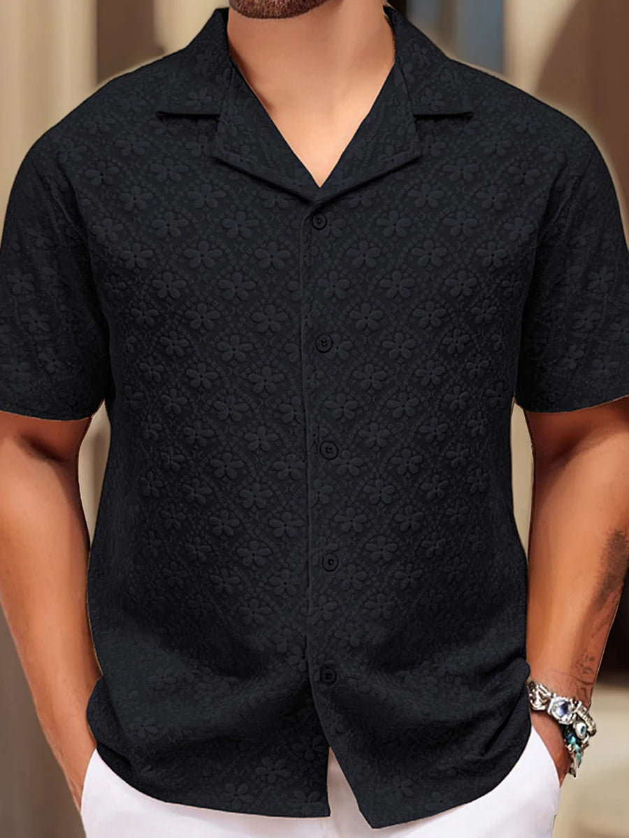 Floral Textured Button Down