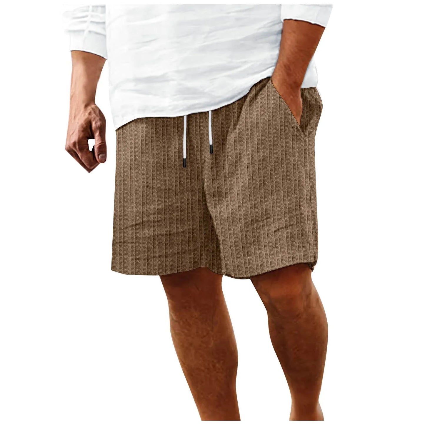 Textured Linen Shorts