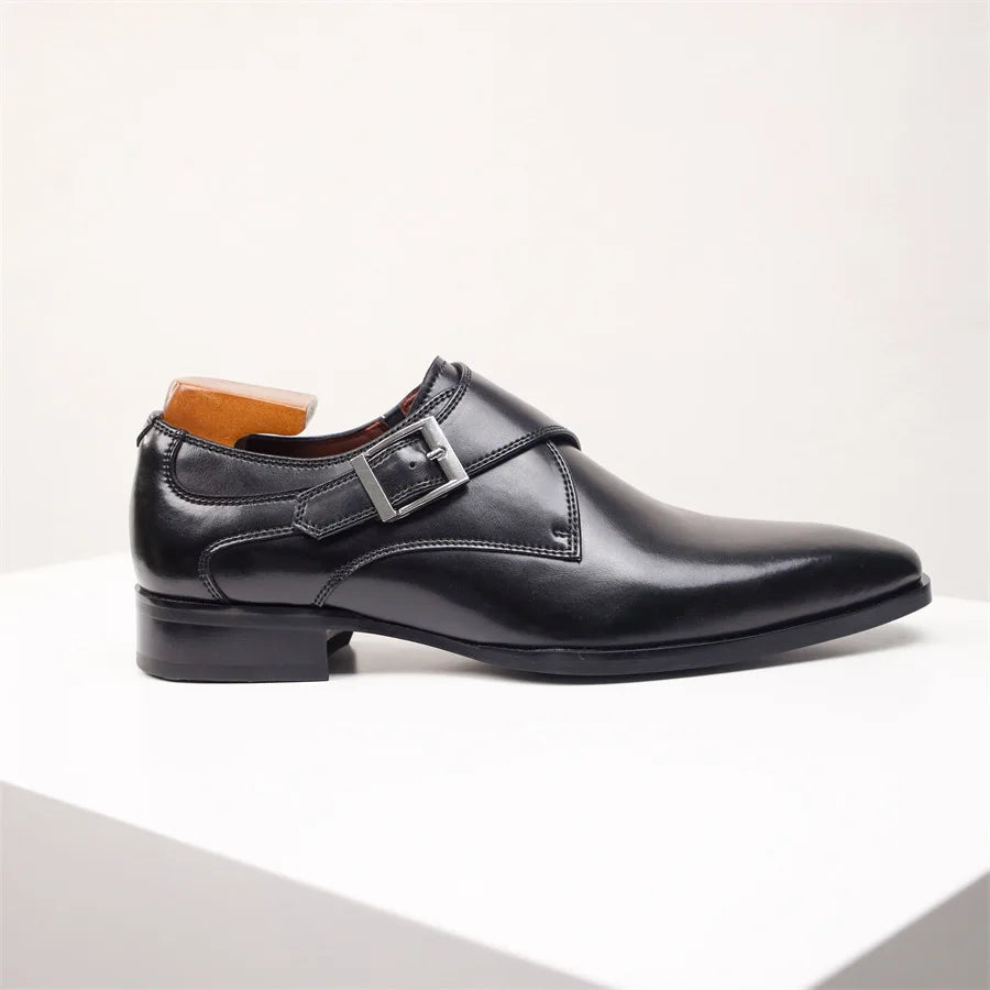 Buckle Pointed Dress Shoes