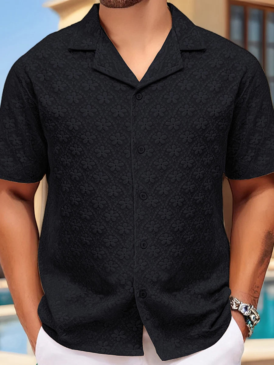 Floral Textured Button Down