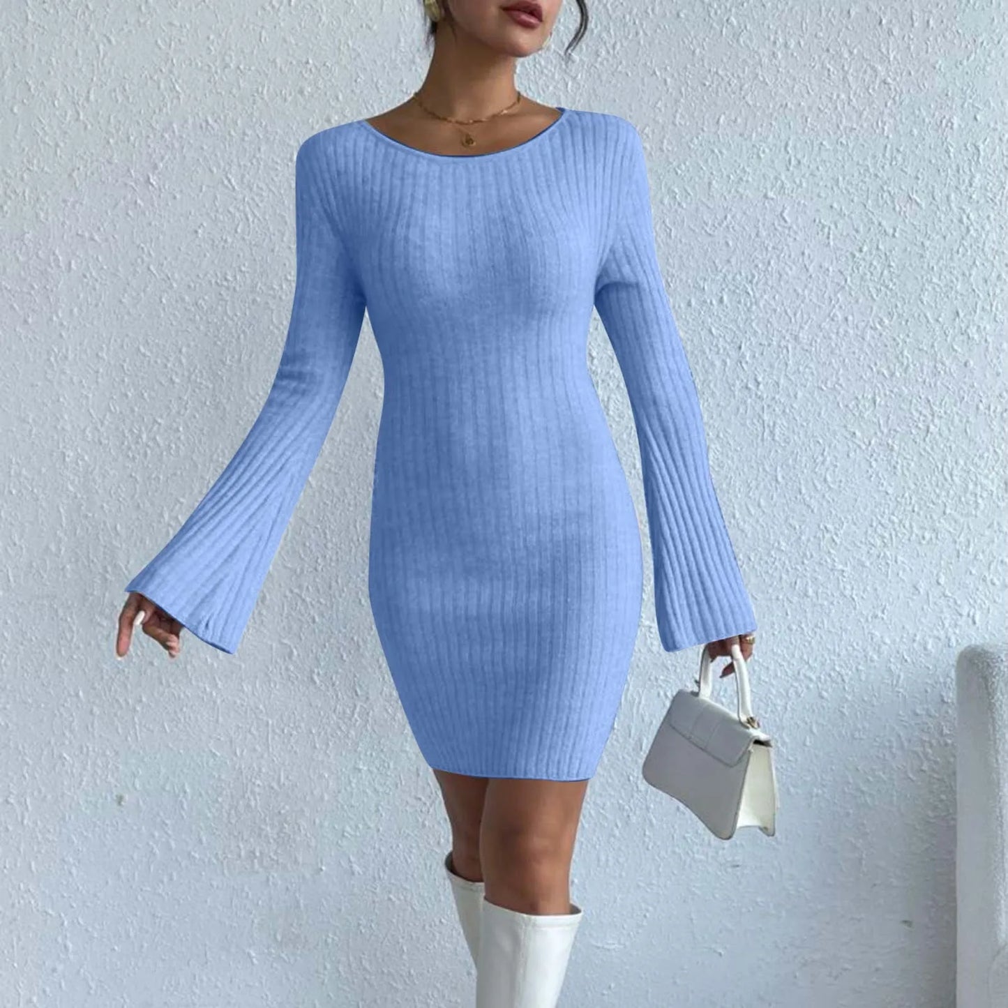 Knitted Backless Dress 2025