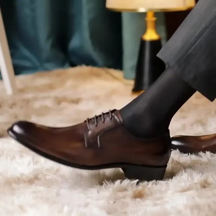 Nobilta Wood Pattern Derby Dress Shoes