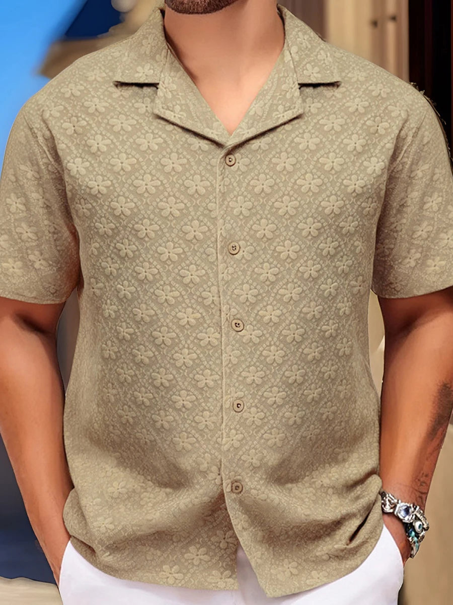 Floral Textured Button Down