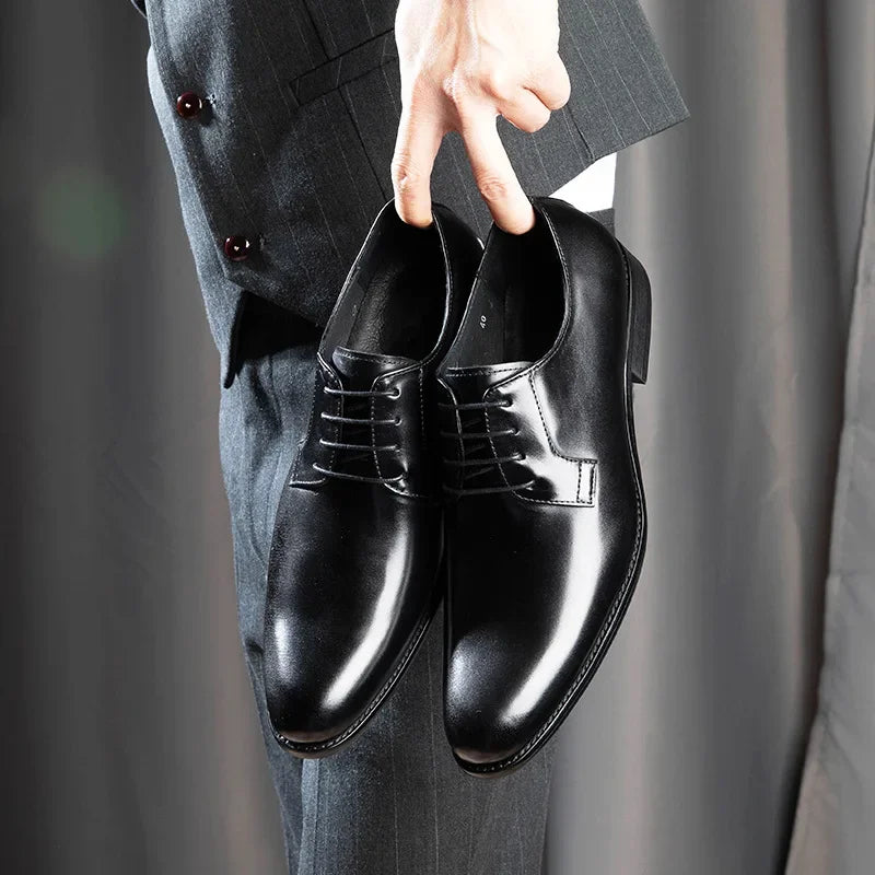 Nobilta Wood Pattern Derby Dress Shoes