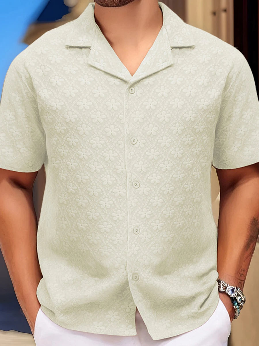 Floral Textured Button Down