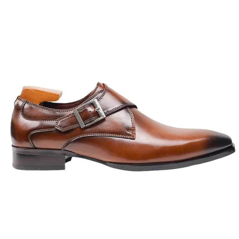 Buckle Pointed Dress Shoes