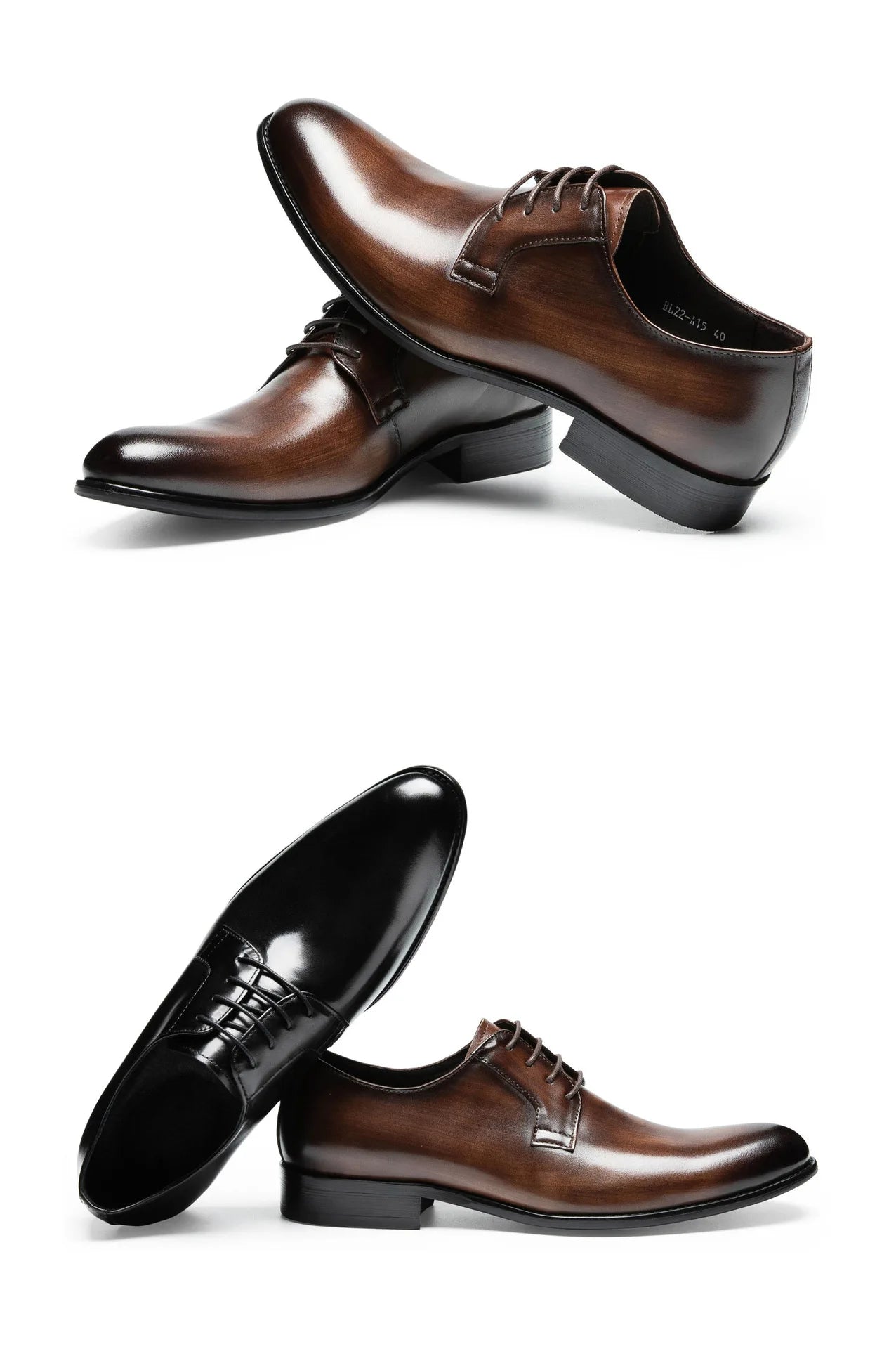 Nobilta Wood Pattern Derby Dress Shoes