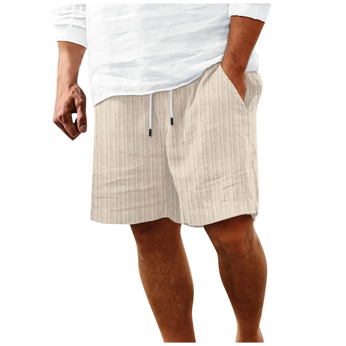 Textured Linen Shorts