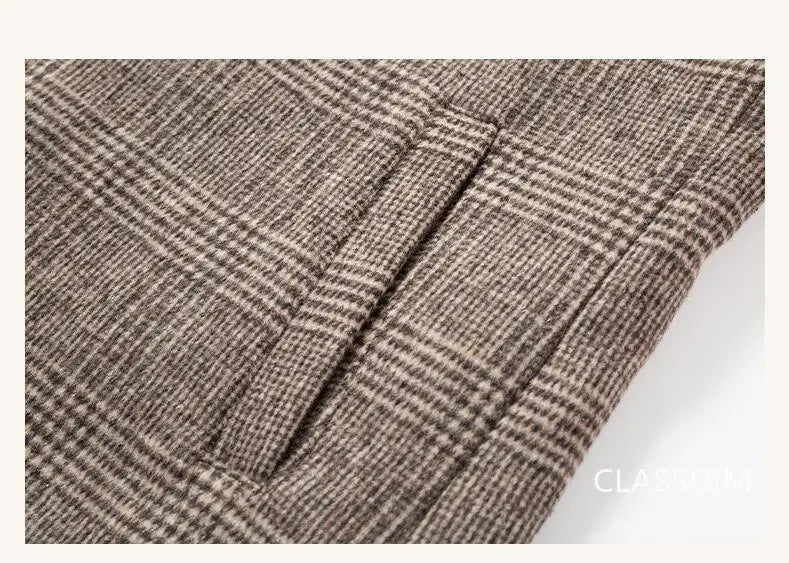 Men Cashmere Wool Blends Long Winter Jackets Trench Coats High Quality Winter Coats Male Business Casual Wool Trench Coats 4XL