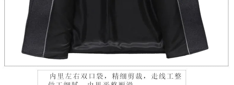 75.8% Sheep Wool Outdoor New Men's Fashion Everything Trend British Style Business Windbreaker Medium Long Woolen Coat