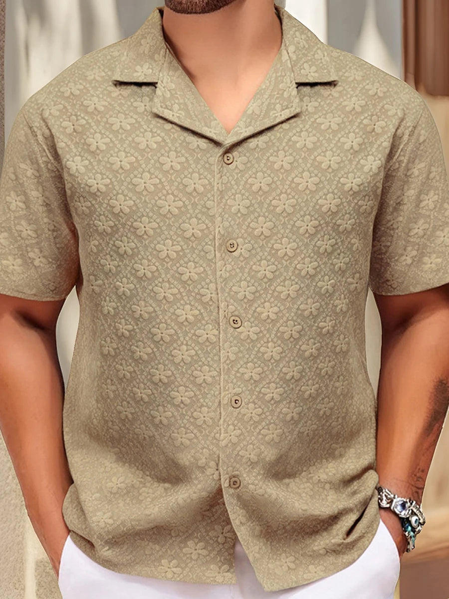 Floral Textured Button Down