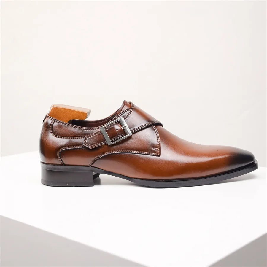 Buckle Pointed Dress Shoes