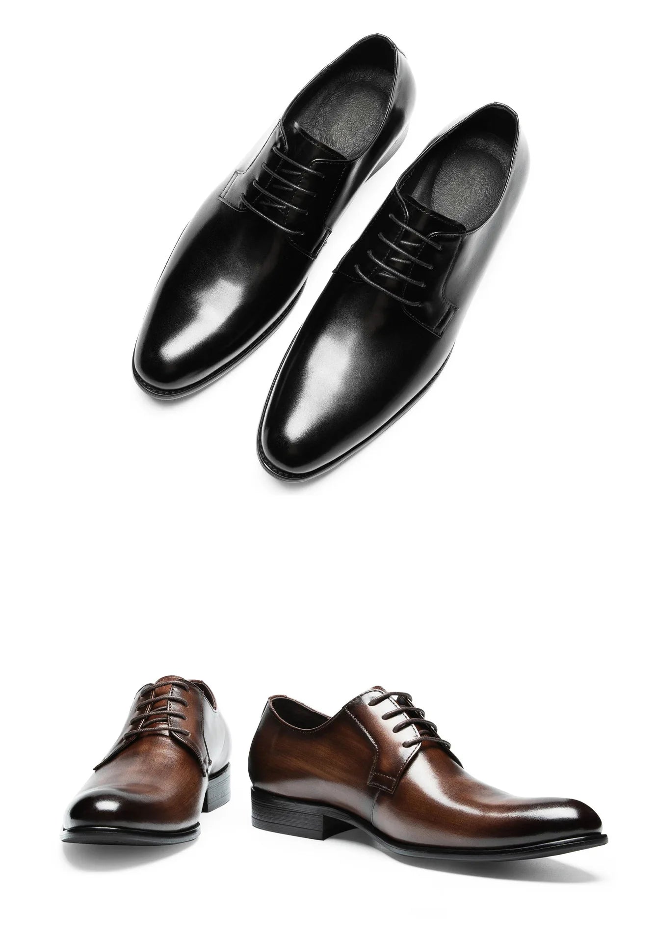 Nobilta Wood Pattern Derby Dress Shoes