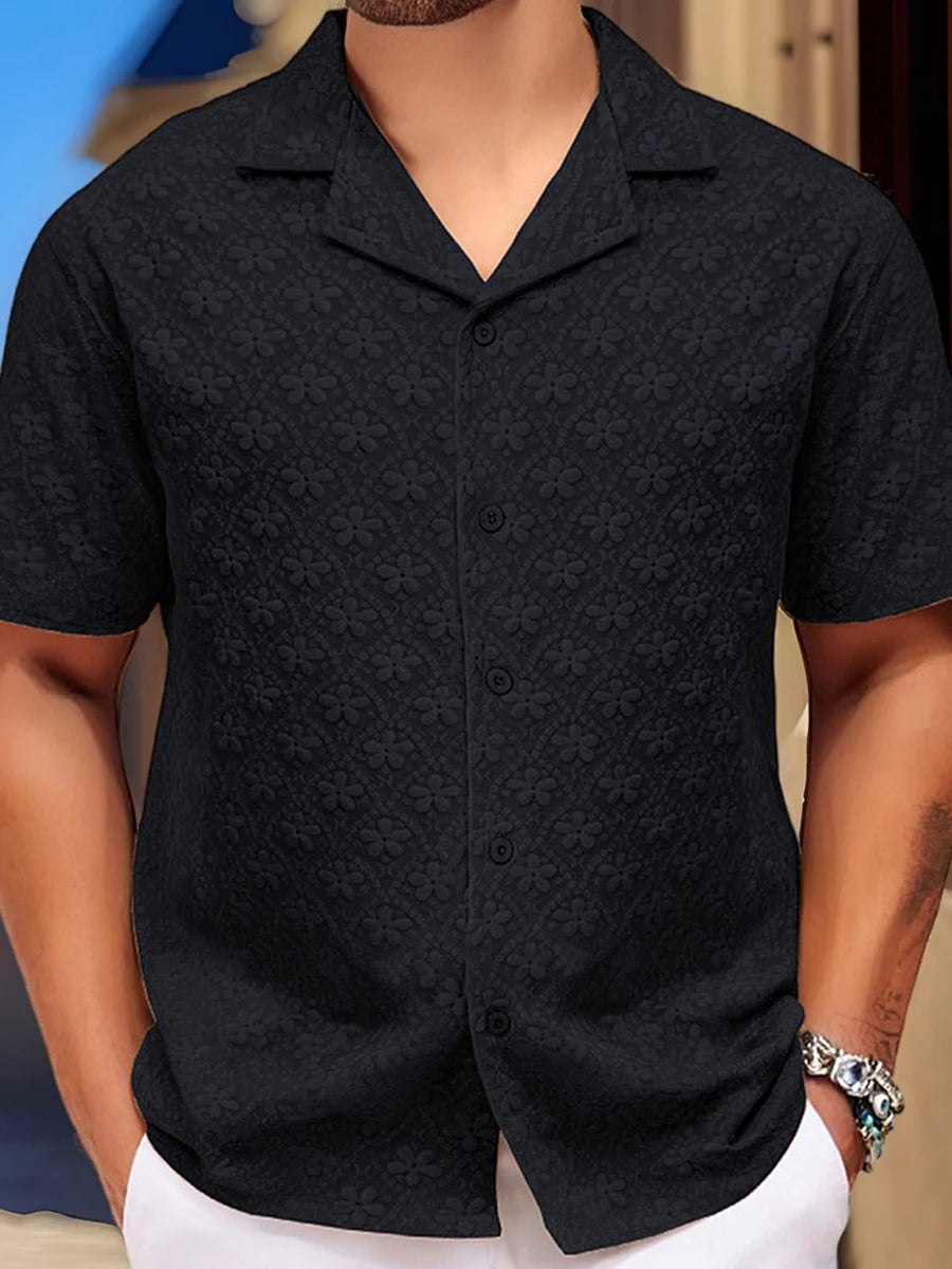 Floral Textured Button Down