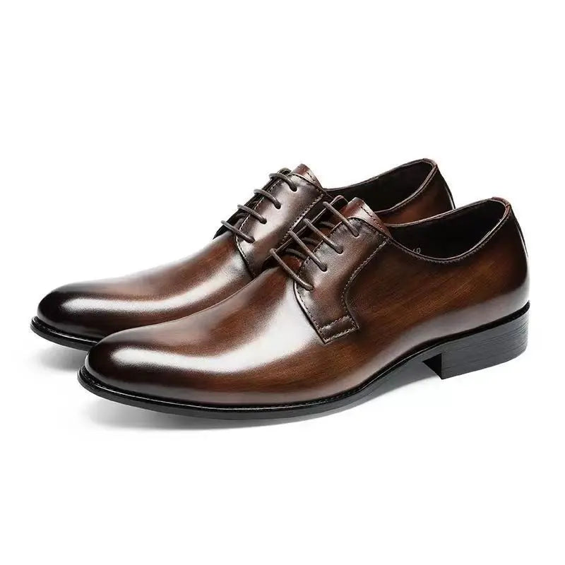 Nobilta Wood Pattern Derby Dress Shoes