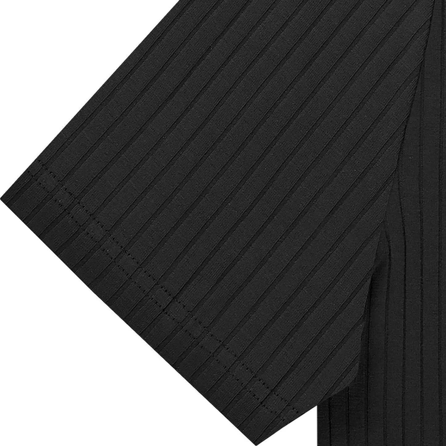 Ribbed V-Neck Polo
