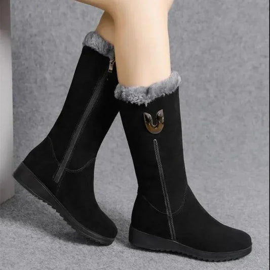 Women Warm Chelsea High Fur Boots