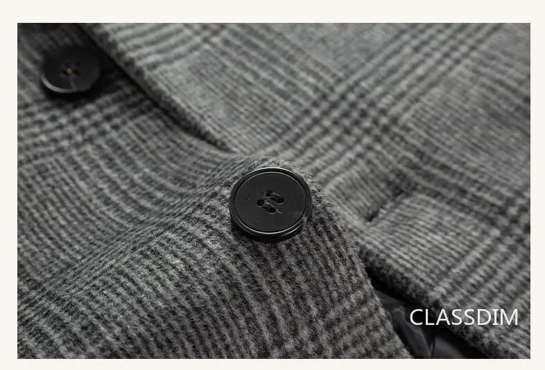 Men Cashmere Wool Blends Long Winter Jackets Trench Coats High Quality Winter Coats Male Business Casual Wool Trench Coats 4XL