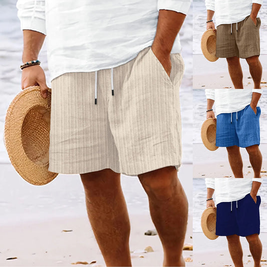 Textured Linen Shorts
