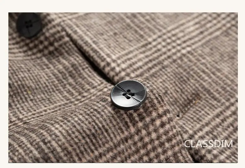 Men Cashmere Wool Blends Long Winter Jackets Trench Coats High Quality Winter Coats Male Business Casual Wool Trench Coats 4XL