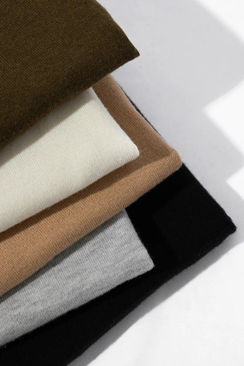 Silk Wool Blend Sweater Pullover Polo